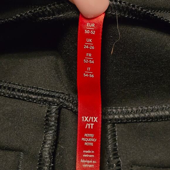 Spanx The Perfect Pant High Rise Womens 1X Black Flare Pullon Stretch Neutral - Picture 4 of 12